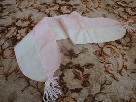 Zimní šála - růžovo-smetanová, 