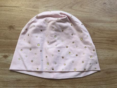 H&m cepice slaba ruzova s kaminky 110/128, h&m,122