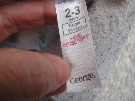 Šedá bavlněná mikina -lvíček/unisex, george,98