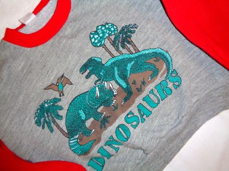 Teploučká bavlněná mikina s dinosaurama, 104