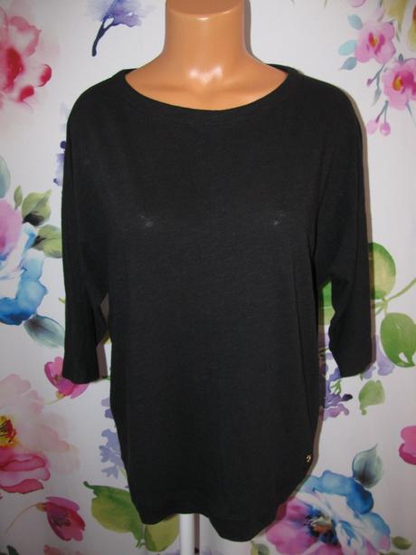 Černá pružná halenka s 3/4 rukávem s.oliver, s.oliver,38