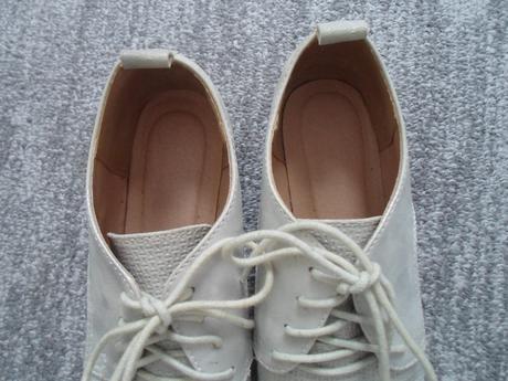 Šedé stříbrné boty polobotky oxford, 40