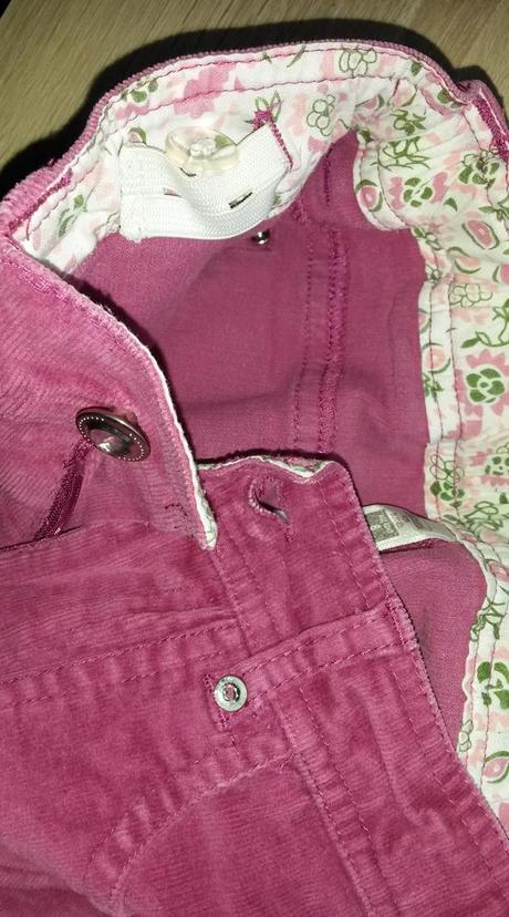 Malinové manšestráky vel. 116, st. bernard,116