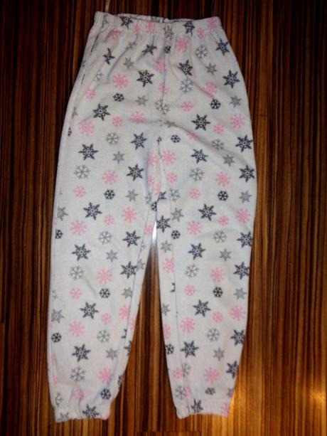 Flísové kalhoty s vločkami 128/134, kids club,128