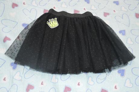 122 128 134 140 tylová černá sukně se spodničkou, 134