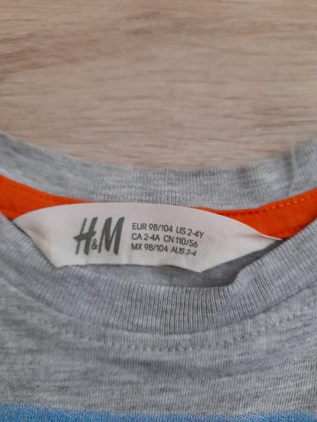 Dětské tričko s krátkým rukávem, h&m, v. 98/104, h&m,104