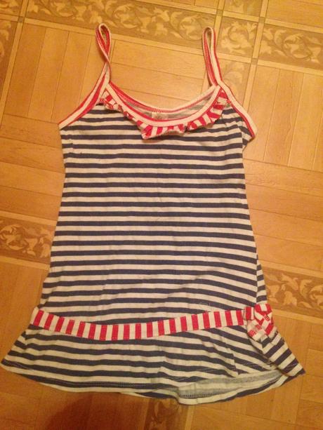 Dívčí šaty proužky - námořnice, 92