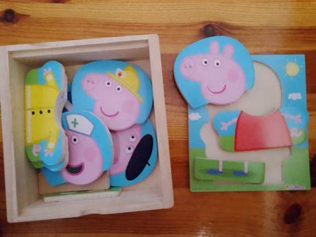 Nové woody puzzle pepa pig, 2+,