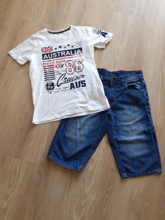 Kraťasy + tričko, c&a,158