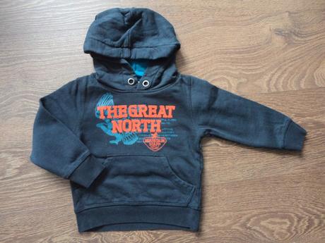 Tmavě modrá mikina "klokanka", c&a,86