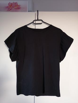 Slavnostní černé triko s volány, gate,40