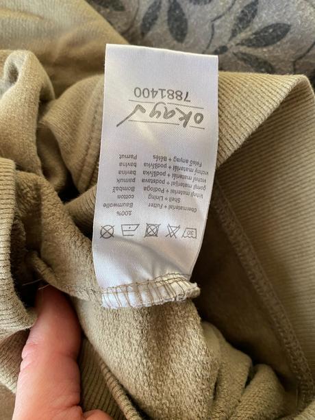 Chlapecká khaki mikina s kapucí vel. 140/10 let, okay,140