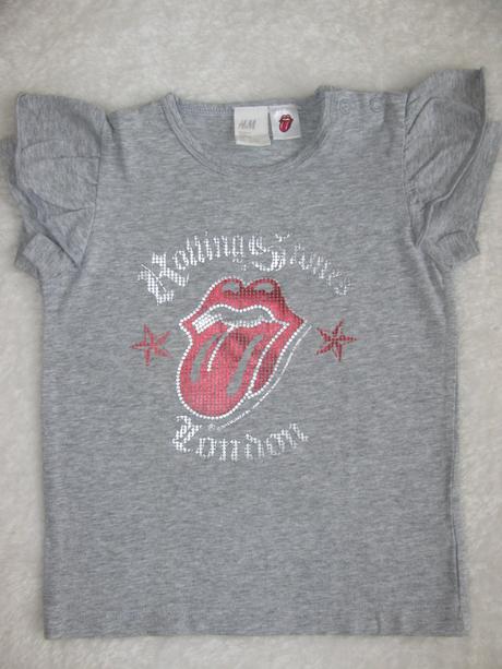 Šedé bavlněné tričko rolling stones, h&m,86