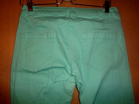 Mentolově zelené elastické skinny, m