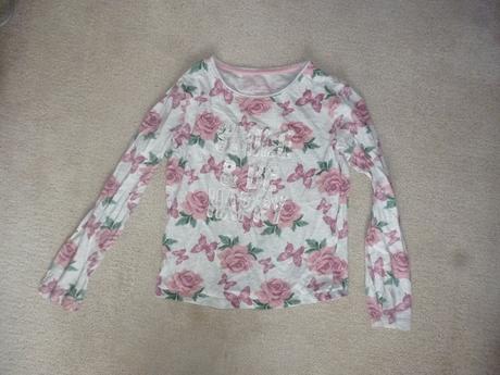 Dívčí bavlněné tričko, dlouhý rukáv, vel. 122, primark,122