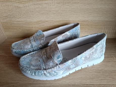 Kožené lesklé mokasíny vel. 37, 37