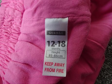 Kalhoty šusťáky růžové, vel. 86, george,86