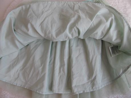 Krásná tylová mátová sukně s třpytkou h&m, h&m,140