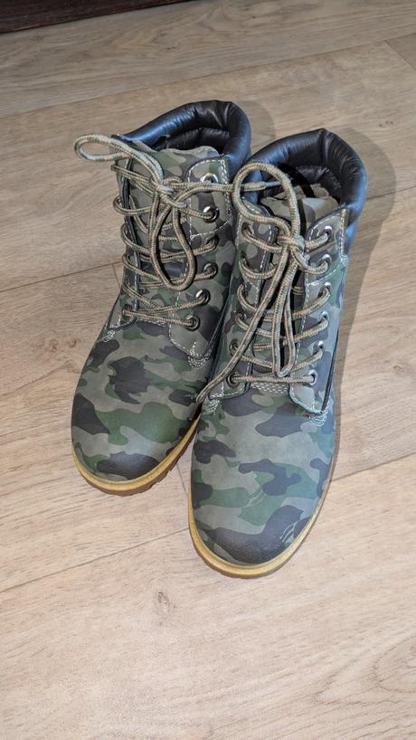 T523  kotníkové maskáčové boty vel. 37, 37