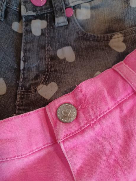 2krát neon srdíčkové šortky kraťasy kik a f&f, f&f,110