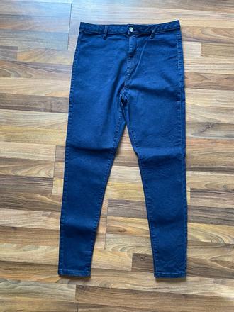 Tmavě modré nenošené džíny / super skiny, vel xl,, clockhouse,xl