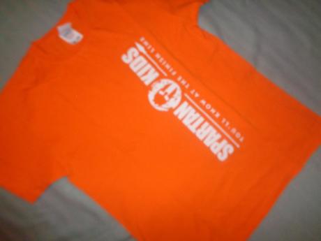 Oranžové bavlněné tričko spartan, 152