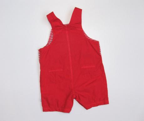 L233 červené kraťasy s laclem vel. 68, mothercare,68