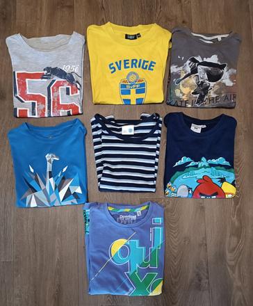 7x chlapecká trička s krátkým rukávem,vel.134/140, 134