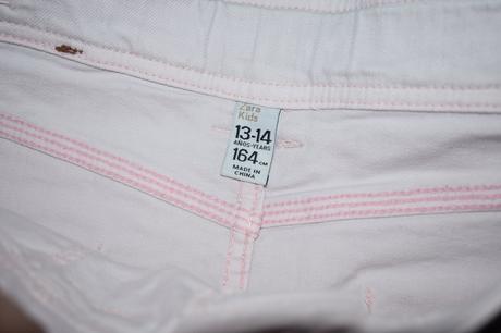 Světle růžová džínová sukně zara, velikost 152/158, zara,152