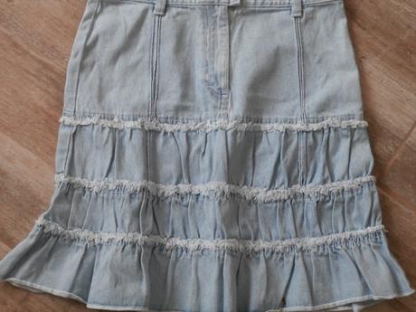 Džínová sukně s volánky, cq,146