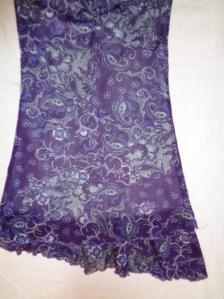 Nádherné fialové šaty - šikmý střih, c&a,122 / 128