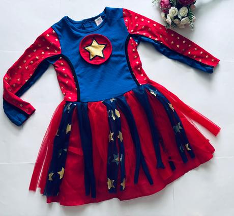 An24/ kostým šaty capitánka america - v.7/8 let, 