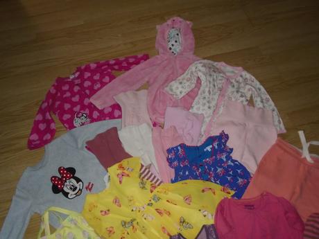 Balík oblečení vel. 86 / 92 a 92 na holku, 86–98