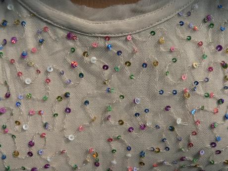 Krémový zdobený top blůzka h&m - vel.s, h&m,s