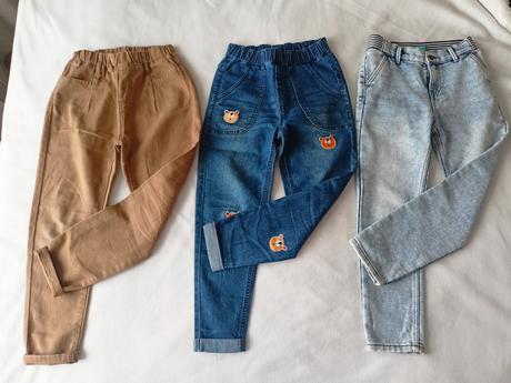 3x dětské džíny,122/128, 128