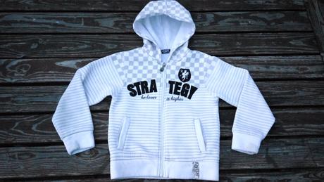 Mikina s kapucí - bílá, vel. 122/128, 122