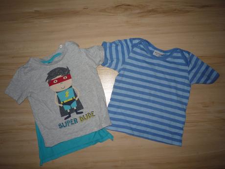 Triko s pláštěm + pruhované, f&f,80