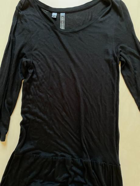 Nové černé delší šaty se sníženým pasem, vel xxs/x, xs