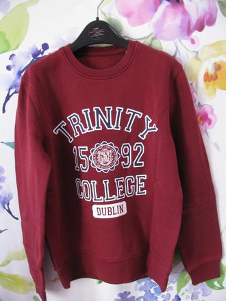 Bavlněná vínová mikina, xs