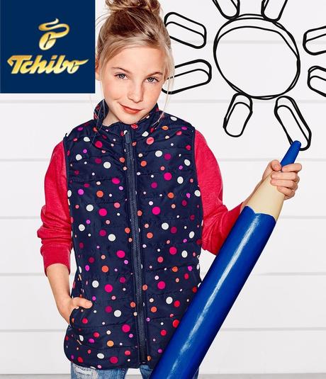 Dívčí puntíkovaná vesta tchibo vel. 110/116, tchibo,110 / 116