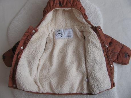 Luxusní zimní bunda s kapucí s vnitřní kožešinkou, george,80