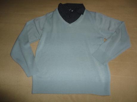 Supr svetr s falešnou košilí next, vel. 9 let, next,134