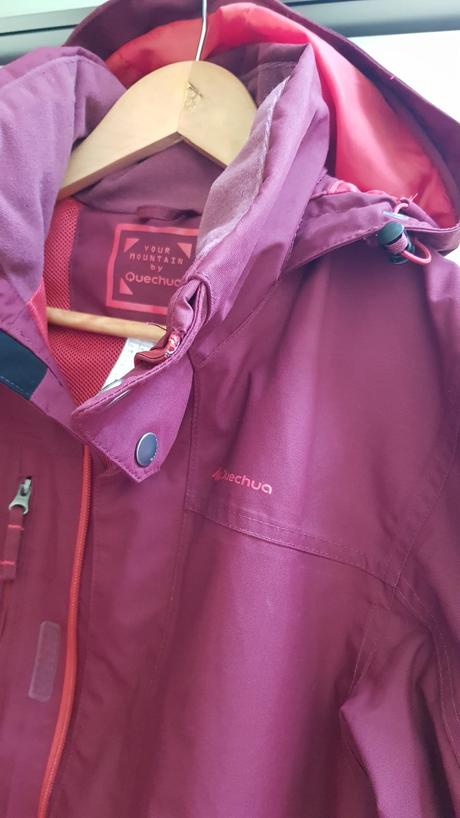 Dámská vínová červená bunda quechua s, quechua,s