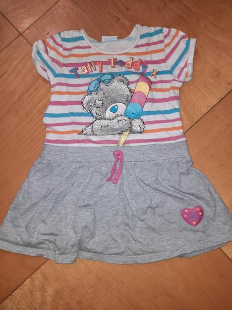 Dívčí šaty medvídek vel. 104 - 110, 104