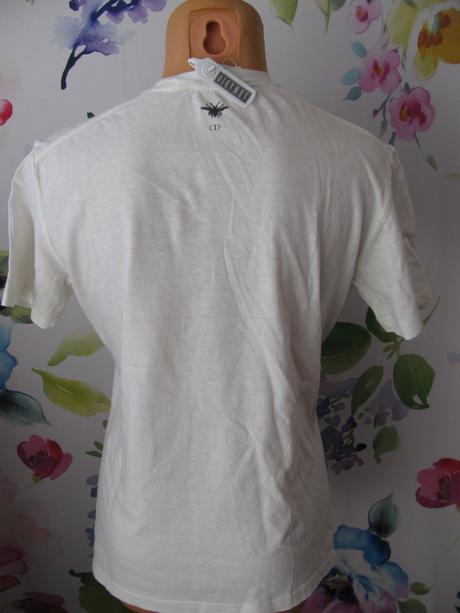 Bílé bavlněné dámské, dívčí tričko christian dior, m