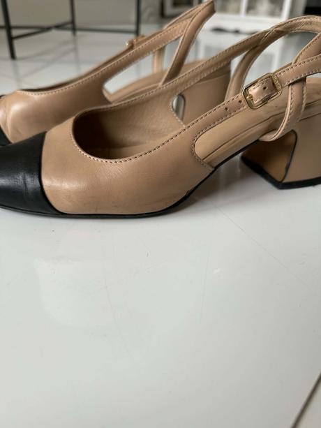 Kožené lodičky s otevřenou patou, wojas,37