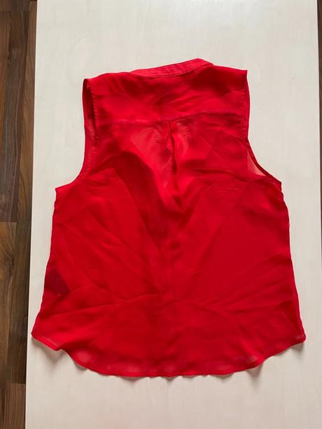 Červená prosvítavá halenka, vel l, hm, h&m,l