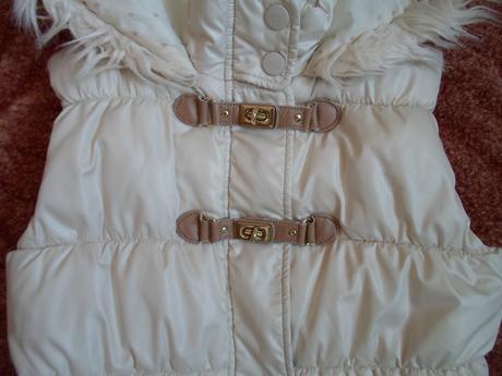 Bílá smetanová krémová vesta vestička, next,140