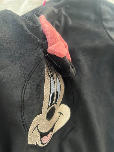 Černá mikina minnie vel. 128, disney,128