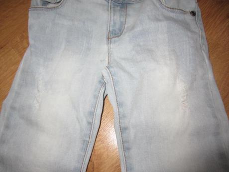 Moderní dřené, díravé rifle, džíny, skinny, slimky, 116